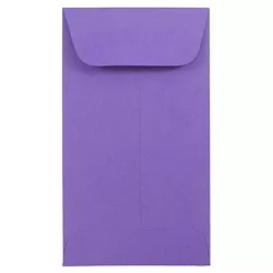 JAM Paper Brite Hue #5 1/2 Coin Envelopes 3 1/8 X 5 1/2 50 per pack Violet Purple