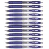 School Smart Retractable Gel Pens with Grip, Blue Ink, Pack of 12 - 2 of 4