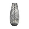 Glass Vase - Handcrafted Decorative Flower Vase for Home, Office & Living Room - Modern Glam Table Centerpiece - 15" Black - 2 of 4