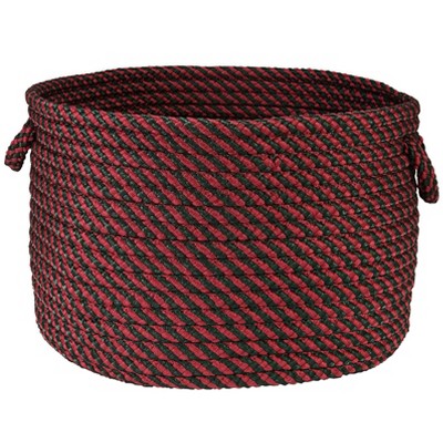 Colonial Mills Joy Basket - Red & Green 18"x18"x12" 100% Polypropylene Round