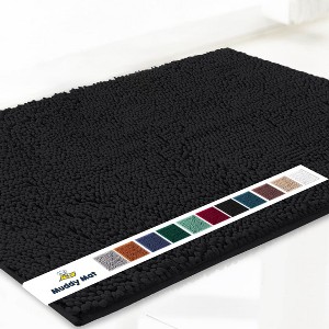 Muddy Mat Highly Absorbent  Soft Chenille Door Mat and Pet Rug Non Slip Thick Washable Area and Bath Mat for Indoor and Outdoor - 1 of 2