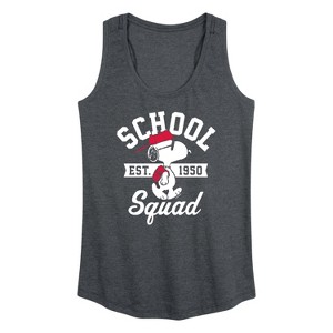 Women's - Peanuts - Snoopy School Squad Graphic Racerback Tank - 1 of 4