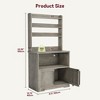 Farmhouse Bakers Rack with Power Outlets and Storage - 2 of 4