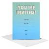 10ct 'You're Invited' Invitation Cards Blue: American Greetings Party Stationery, Single Panel, All Occasions, 7x5, 10 Pack - 2 of 4