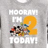 Girls' - Disney - Hooray I'm 2 Today Graphic Long Sleeve Fleece Sweatshirt - 2 of 4