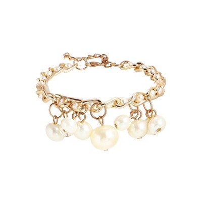 SOHI Women's Gold Drop Charm Bracelet