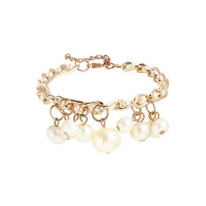 SOHI Women's Gold Drop Charm Bracelet - 1 of 3
