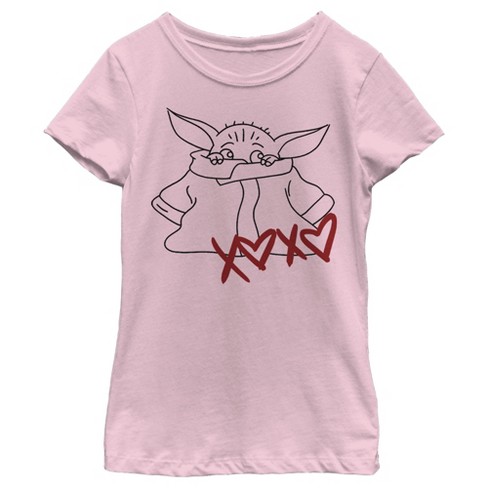 Pink baby yoda store shirt