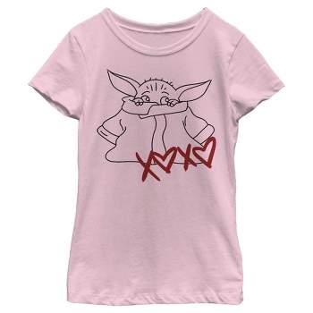 Girl's Star Wars The Mandalorian The Child Robe XOXO T-Shirt