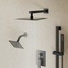 YAWWALK 3-Spray 10 and 6 in. Wall Mount Dual Square Shower Head and Ajustable Handheld Shower Head - 3 of 4