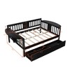 NicBex Twin/Full Size Daybed with 2 Drawers,Wood Day Bed Frame for Bedroom,Living Room,Apartment - image 3 of 4