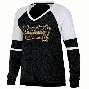 NHL Boston Bruins Women's Long Sleeve Dark T-Shirt - 1 of 3