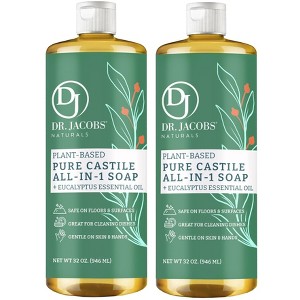Dr Jacobs Naturals All in 1 Castile Liquid Soap - Multipurpose (Eucalyptus) - Vegan - 1 of 4