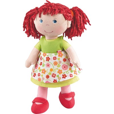 baby doll with red hair and blue eyes