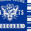 NCAA BYU Cougars Varsity Plaque Double Sided Royal Plush Blanket - 2 of 2