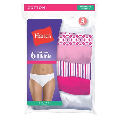 Hanes Women's Core Cotton Bikini Panties 6pk - 9, Assorted