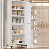 71 Inch Tall Cabinet with 5 Adjustable Shelves and 4 Doors - 4 of 4