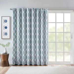 Kumasinova 84"x100" Ikat Print Curtain Panel,Blackout Curtains with Grommet Top,Window Curtains for Living Room,Noise Reducing,Energy Efficient - 1 of 4