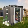 HANPURE 6ft x 5ft Outdoor Metal Storage Shed With window Transparent Plate - 2 of 4
