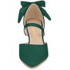 Allegra K Women's Satin Upper Pointed Toe Bow Decor Stiletto Heels Pumps - 2 of 4