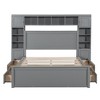 YOOCOZZ Queen Size Platform Bed with Under-bed Drawers, All-in-One Cabinet and Shelf, Built-in Outlets - 3 of 4