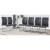 NicBex Luxury Arch Dining Chairs, Faux Leather High Resilience with Silver Metal Legs, Side Chairs for Kitchen Office - 2 of 4