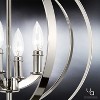 Urban Ambiance Luxury Luxe Industrial Chandelier,  18-3/8"H x 16"W,  Polished Nickel Finish, UHP2322 - 4 of 4