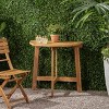Okak Outdoor Folding Dining Bistro Table Half-Round Side Tables Acacia Wood Patio End Table Outdoor&Indoor for Garden Balcony Yard Pool, Natural - 4 of 4