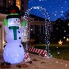 QingMoon Christmas Inflatable Cheerful Snowman in Black Hat, Green Scarf and Gloves, 10FT Holiday Blow-Up Decorations for Lawn, Garden and Yard - 2 of 4