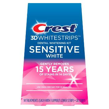 Crest 3D Whitestrips Sensitive White Teeth At-Home Whitening Kit - 14ct