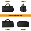 Gym Bag for Men - 55L Black Durable Large Duffle Bag for Travel, Workout, Fitness & Sport - 3 of 4