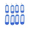 Unique Bargains Plastic ID Label Name Tag Badge Clip Holder Keyring Keychain Blue 10 Pcs - 4 of 4