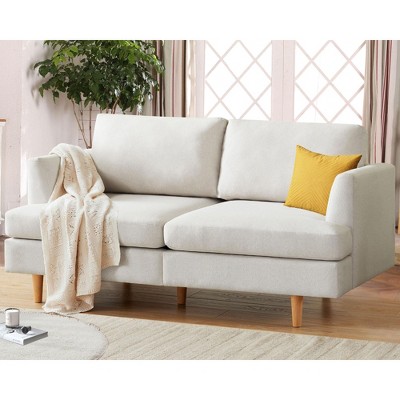 Gericco Loveseat Sofa 65", Deep Seat Small Couches, Mid Century Love Seat Couches for Living Room, Upholstered 2-Seater Small Couch