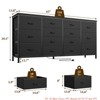 63" Dresser w/14 Fabric Drawers, Wide Dresser TV Stand w/ Built-in USB Ports, Multi-Functional Storage Unit - 2 of 4