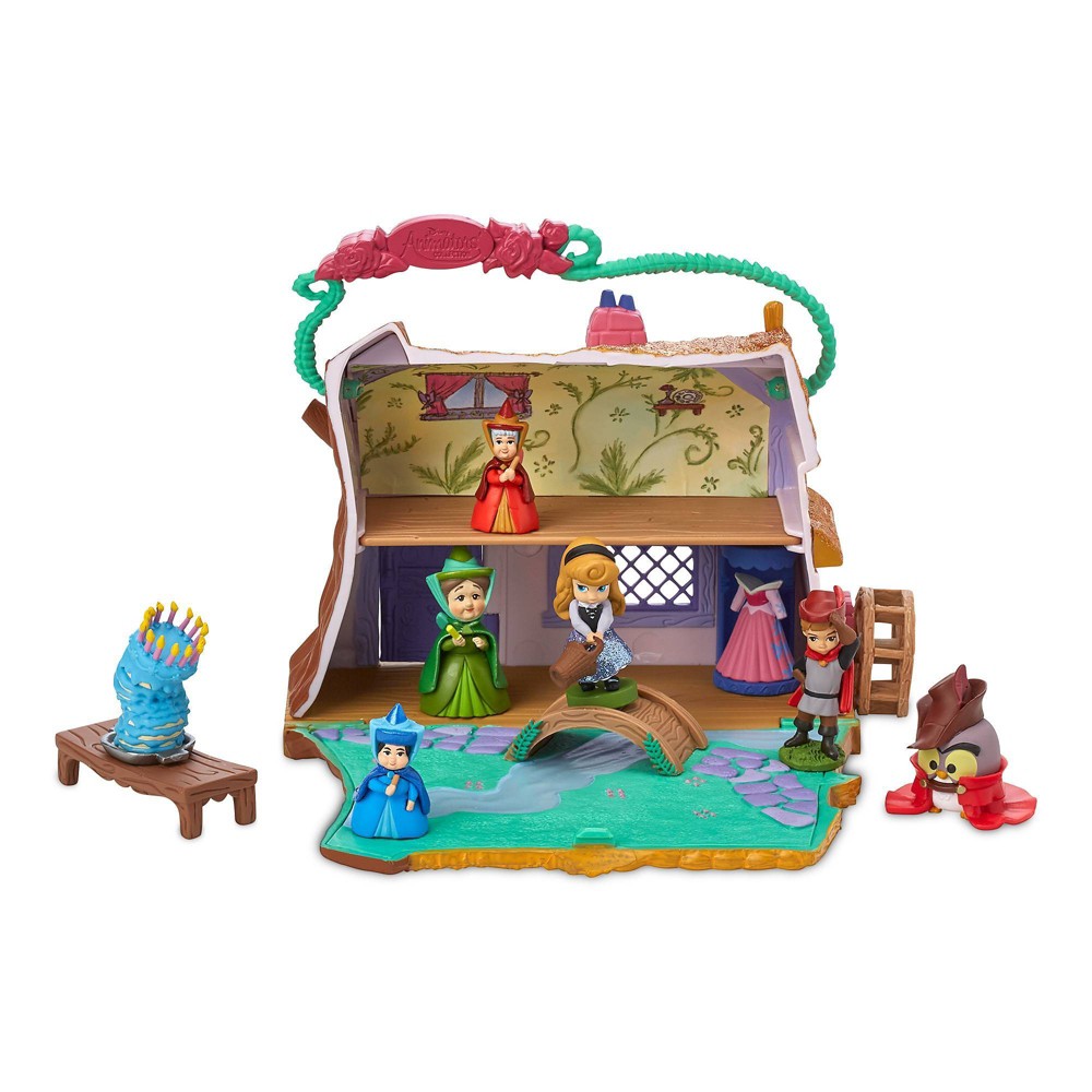 Photos - Doll Disney Animators' Collection Littles Sleeping Beauty Aurora Cottage Playset 