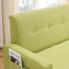 GlasFlength Sofas Modern Sofa with Comfortable Seating for Living Room or Lounge Area Green,57.1”*24.4”*30" - 3 of 4
