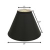Vynxaria Lampshades: Black Slant Deep Cone Shade with Washer Fitter - 3 of 4