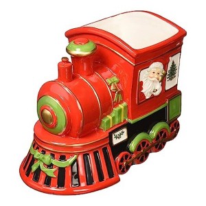 Spode Christmas Tree Train Engine, Christmas Candy Bowl for Candy, Nuts and Dried Fruit Made of Fine Earthenware - 1 of 4