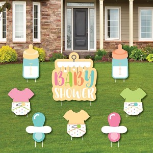 Big Dot of Happiness Neutral Baby Shower - Yard Sign and Outdoor Lawn Decorations - Baby Shower Yard Signs - Set of 8 - 1 of 4