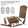Kozyard Folding Adirondack Chair – Weather-Resistant HDPE Plastic Resin Patio Chair with Painted Finish, Perfect for Deck,or Backyard - 4 of 4