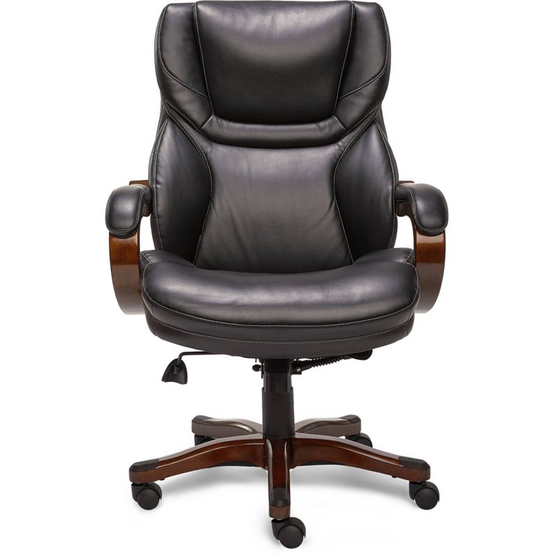 Executive Office Chair in Black Bonded Leather - Serta, 3 of 28