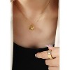 HTUTWOO Transparent Green Irregular Circle Bead Chain Pendant Necklace Gold-Plated Ladies Necklace Pendant Necklaces - 3 of 4
