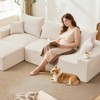 110'Modular Sectional Couches for Living Room, Boneless Sofa with Deep Seat, L Shaped Cloud Couch with Chaise,Plush Linen Fabric, No Assembly Required - 3 of 4