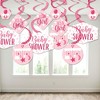 Big Dot of Happiness It's a Girl - Pink Baby Shower Hanging Decor - Party Decoration Swirls - Set of 40 - 3 of 4