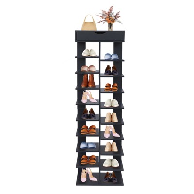YIYIBYUS Modern 10 Tier Free Standing Vertical Shoe Rack Organizer