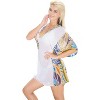 HAPPY BAY Women's Summer Holiday Beachwear Mini Bathing Suit Short Beach Dress Party Swimsuit Cover ups Dress for Women Small-Medium White Solid - 4 of 4