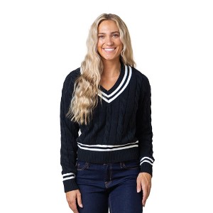 Hope & Henry Women's Long Sleeve V-Neck Cricket Sweater - 1 of 4
