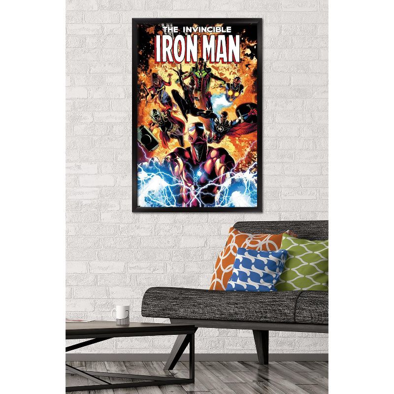 Trends International Marvel Comics - Iron Man - Invincible Iron Man #11 Framed Wall Poster Prints, 2 of 7