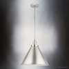 Urban Ambiance Luxury Modern Farmhouse Indoor Pendant,  14''H x 16"W x 16''D,  Brushed Nickel Finish, UHP4677 - 4 of 4