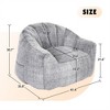 XINGHANZHENXUAN Oversized Bean Bag Chair with Armrests, High-Density Foam Filled Lazy Sofa for Adults & Kids, Removable Washable Cover - 2 of 4
